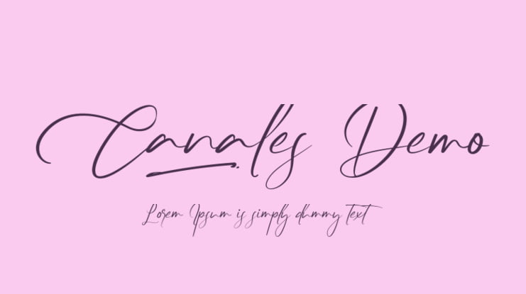 Canales Demo Font