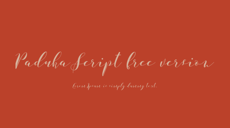 Paduka Script free version Font