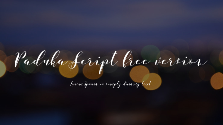 Paduka Script free version Font