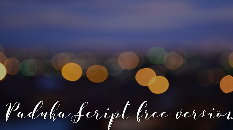 Paduka Script free version Font