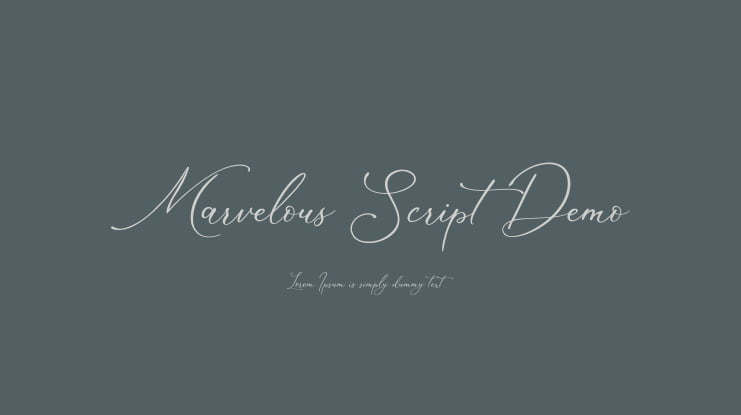Marvelous Script Demo Font