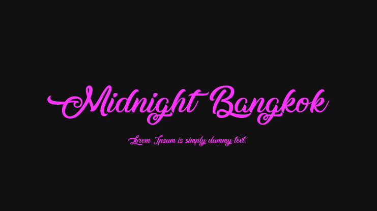 Midnight Bangkok Font