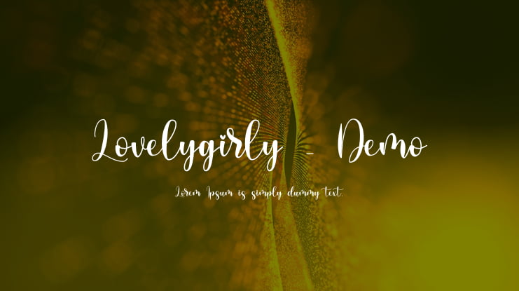 Lovelygirly - Demo Font