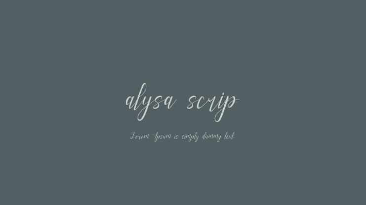 alysa scrip Font