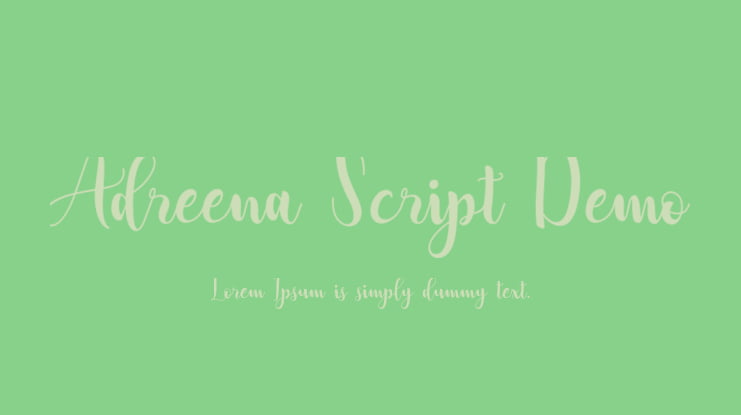 Adreena Script Demo Font
