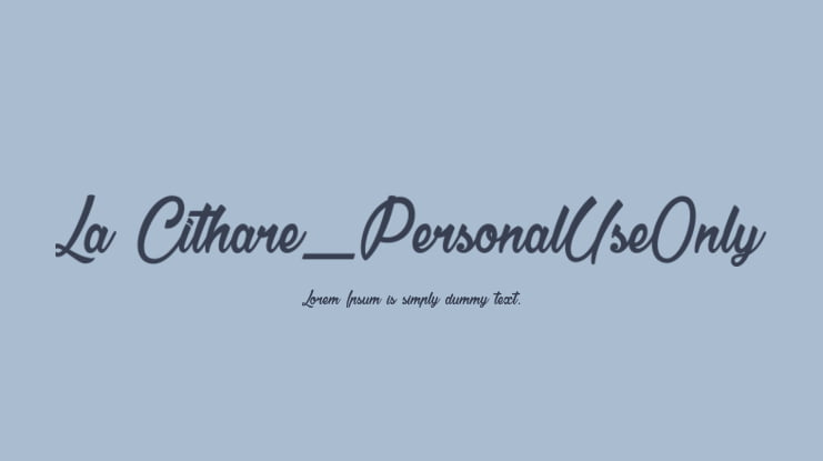 La Cithare_PersonalUseOnly Font