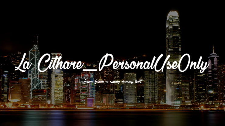 La Cithare_PersonalUseOnly Font