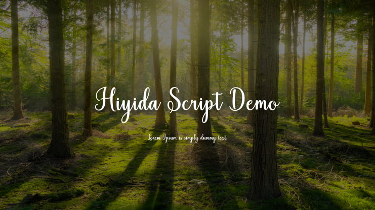 Hiyida Script Demo Font