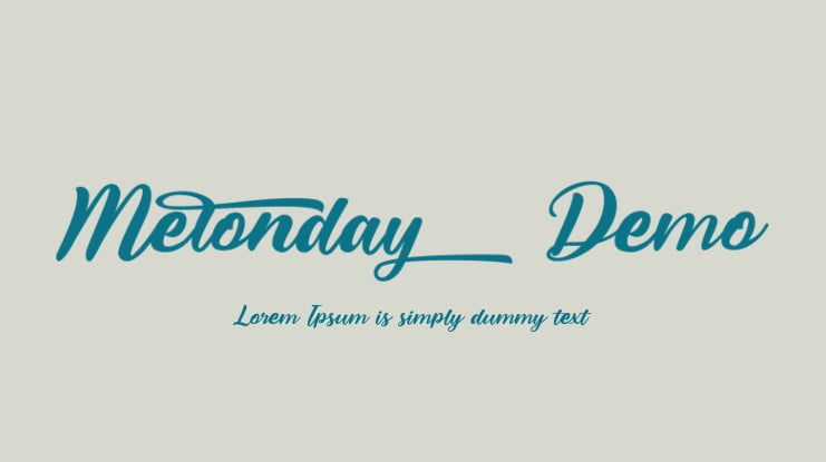 Melonday Demo Font