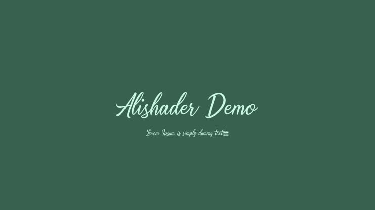 Alishader Demo Font