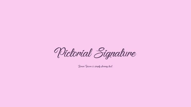 Pictorial Signature Font