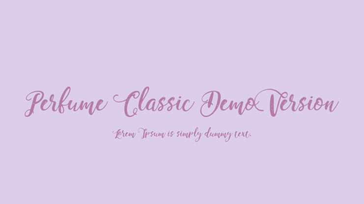 Perfume Classic Demo Version Font