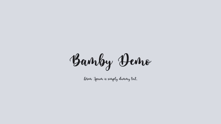 Bamby Demo Font