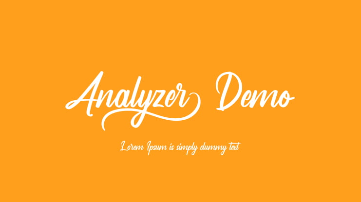 Analyzer Demo Font