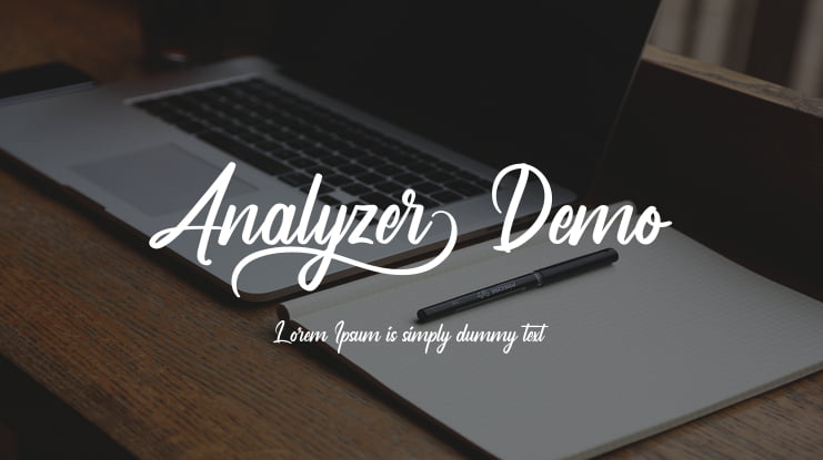 Analyzer Demo Font