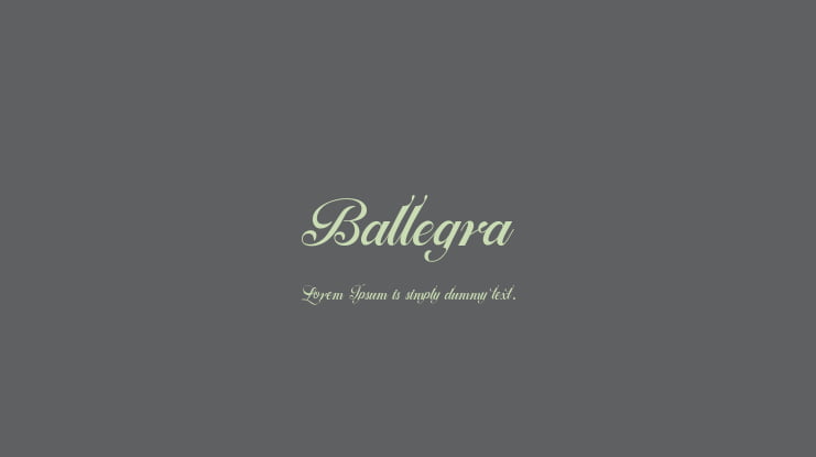 Ballegra Font