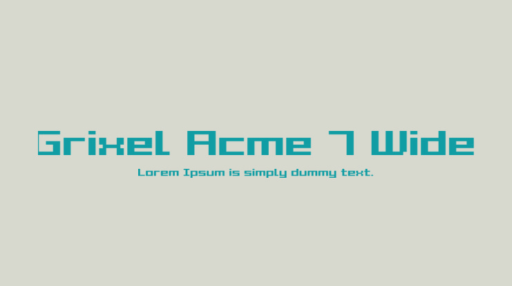 Grixel Acme 7 Wide Font Family
