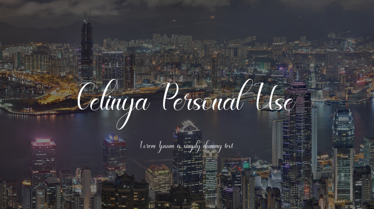 Celinya Personal Use Font