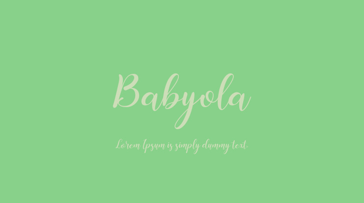 Babyola Font