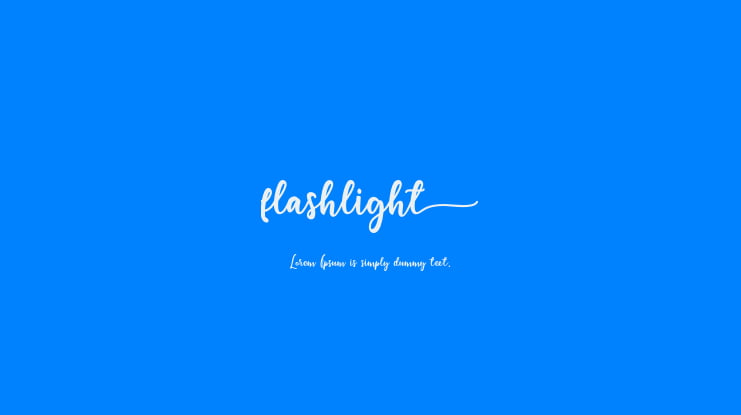 flashlight Font