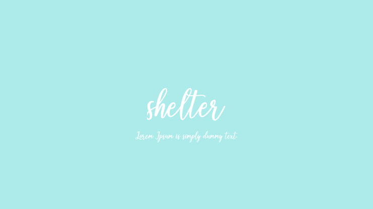 shelter Font