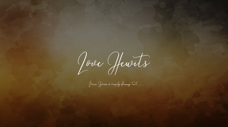 Love Hewits Font