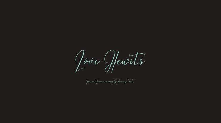 Love Hewits Font