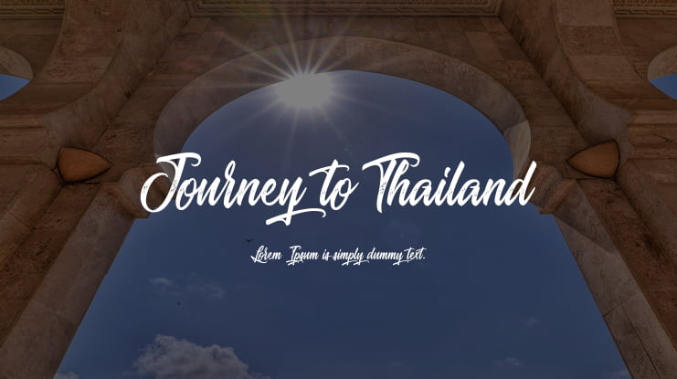 Journey to Thailand Font Family