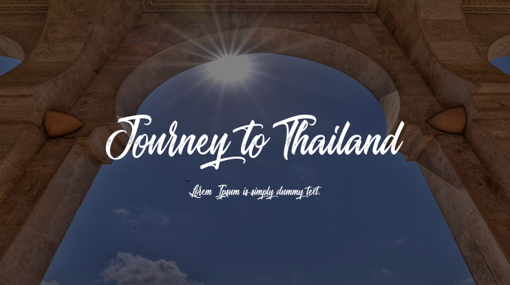 Journey to Thailand Font Family