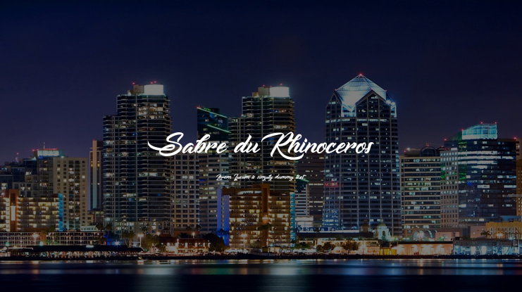 Sabre du Rhinoceros Font