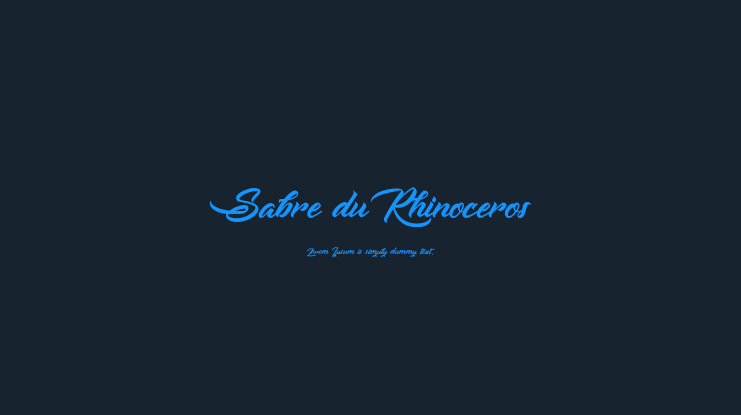 Sabre du Rhinoceros Font