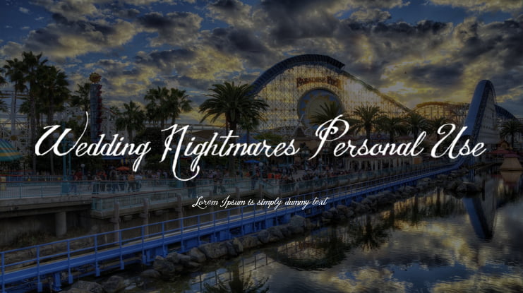 Wedding Nightmares Personal Use Font