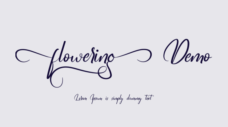 Flowering Demo Font