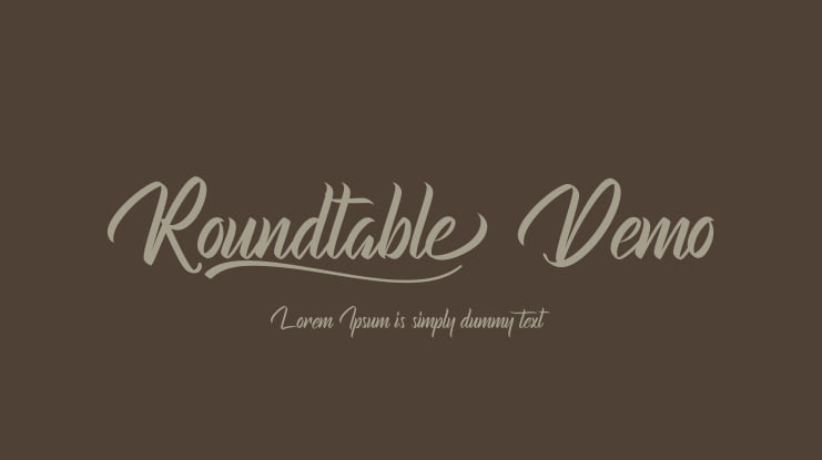 Roundtable Demo Font