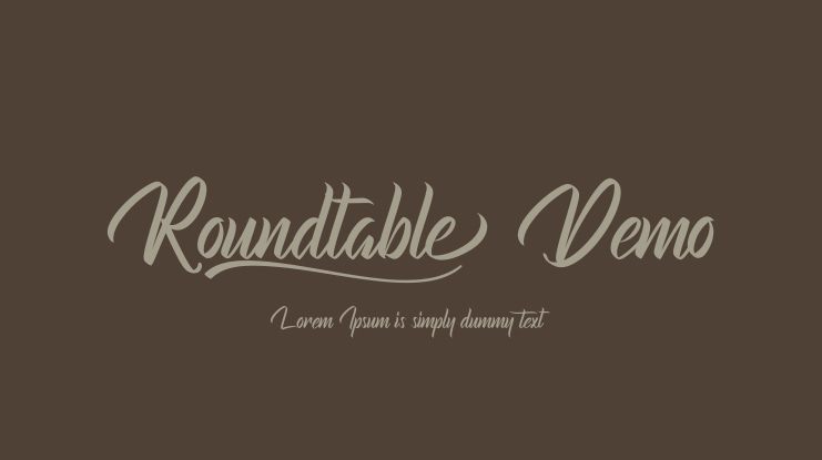 Roundtable Demo Font