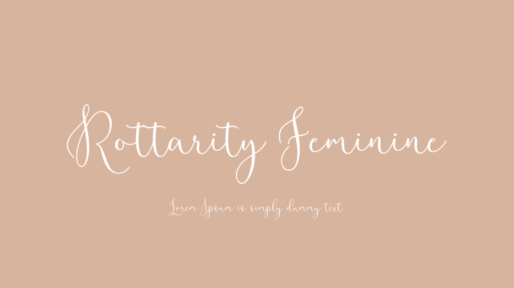 Rottarity Feminine Font