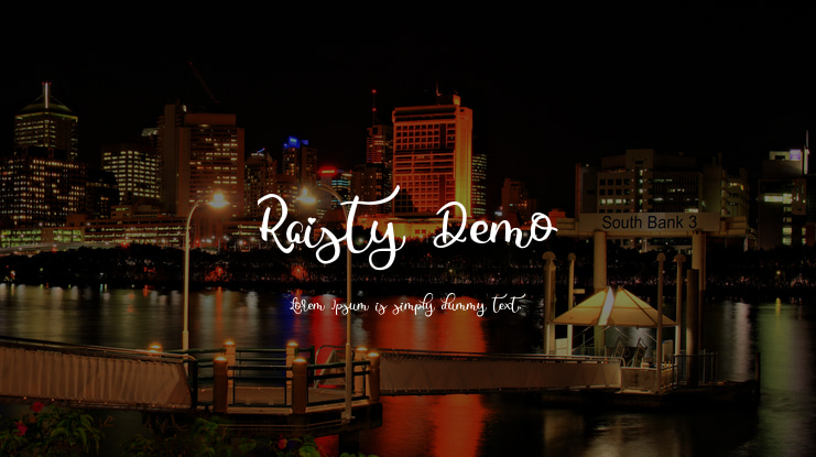 Raisty Demo Font