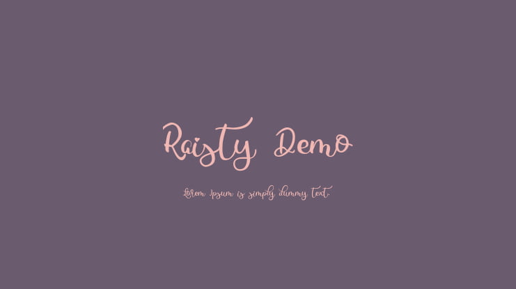 Raisty Demo Font
