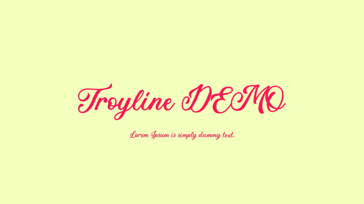 Troyline DEMO Font