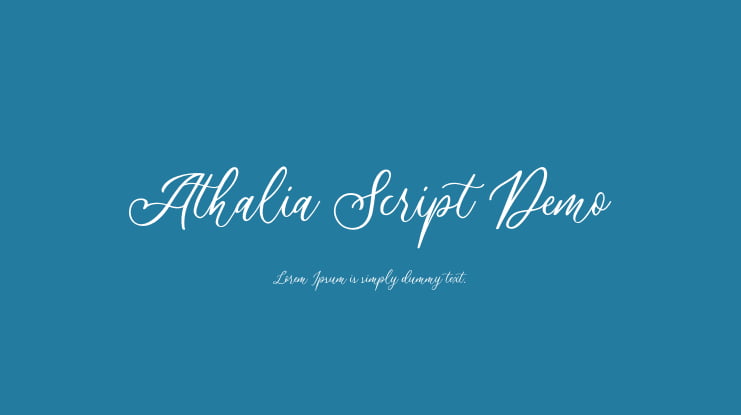 Athalia Script Demo Font