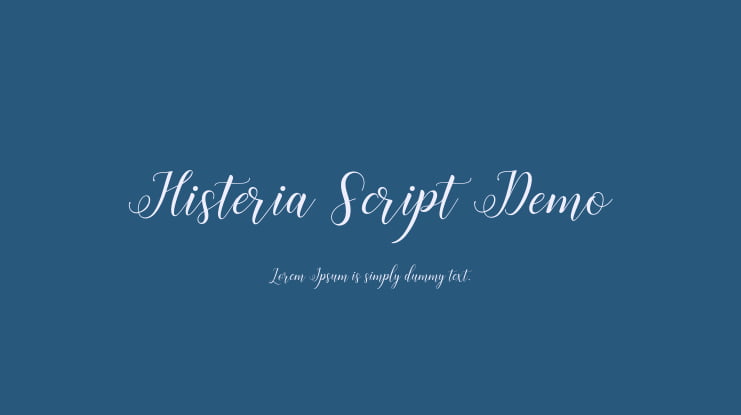 Histeria Script Demo Font
