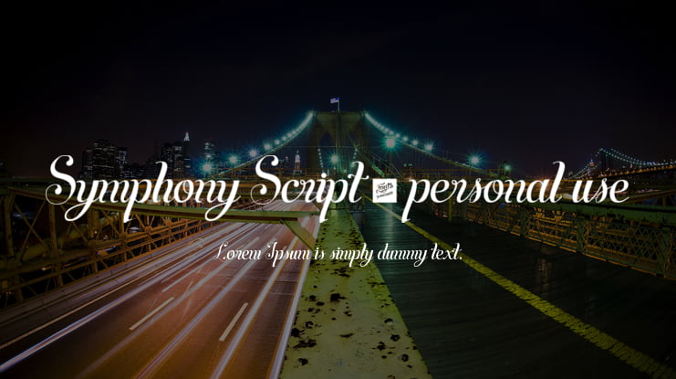 Symphony Script - personal use Font