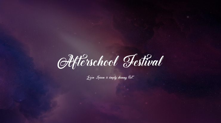 Afterschool Festival Font
