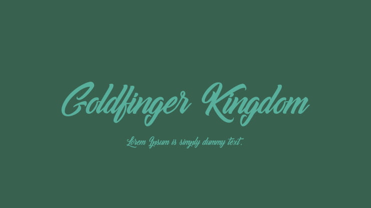 Goldfinger Kingdom Font