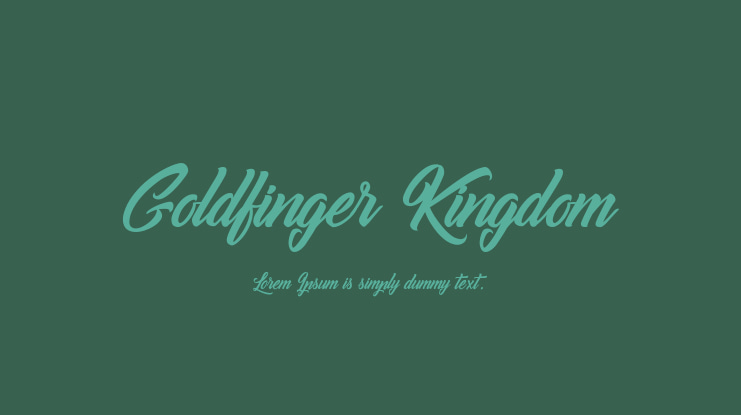 Goldfinger Kingdom Font