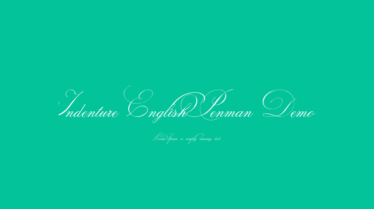 Indenture English Penman Demo Font