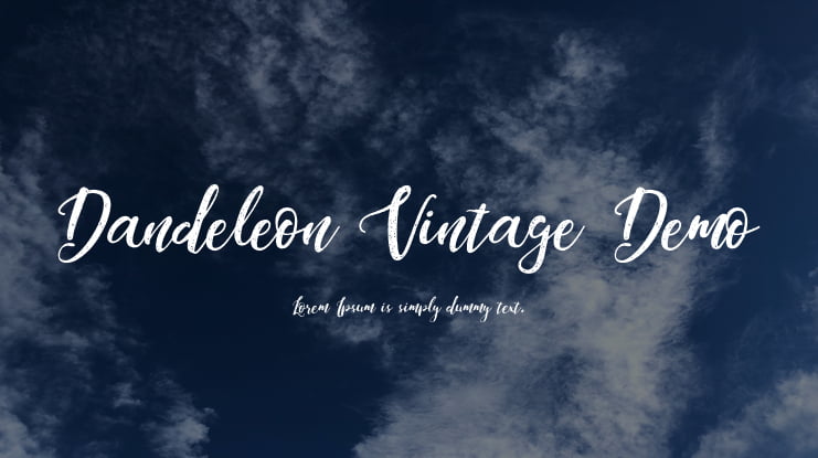 Dandeleon Vintage Demo Font