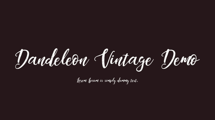 Dandeleon Vintage Demo Font