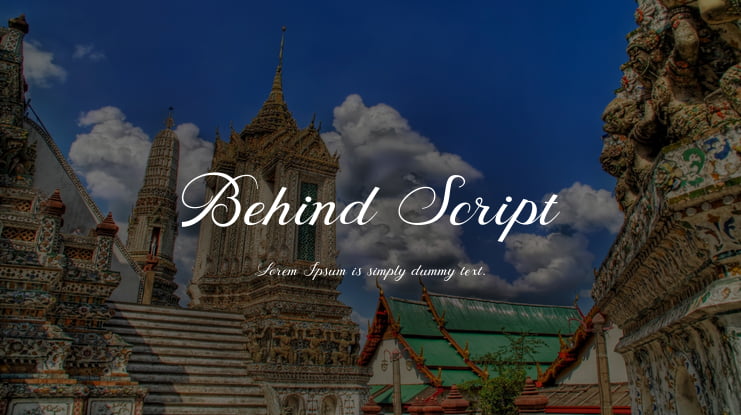 Behind Script Font