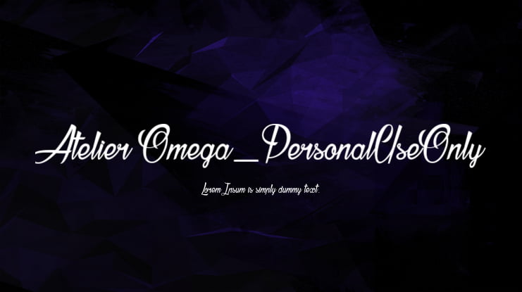 Atelier Omega_PersonalUseOnly Font